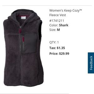 Women's Columbia fleece vest